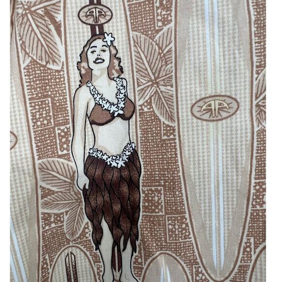 Crossings Vintage 100% Cotton Hawaiian Hula Girl Shirt Button Down Size Large - Picture 4 of 5